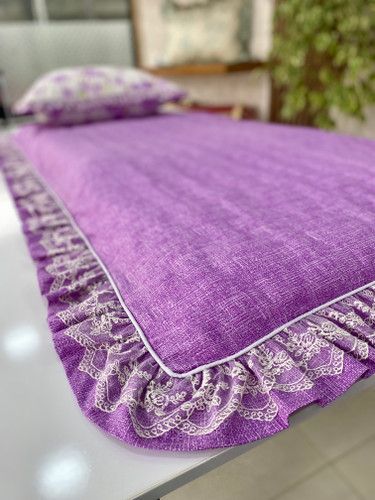 کاور تشک چین دار دانتل دار(زیپدار)