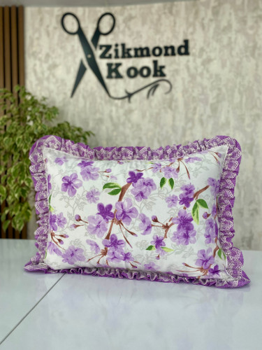 روبالشی چین دار دانتل دار